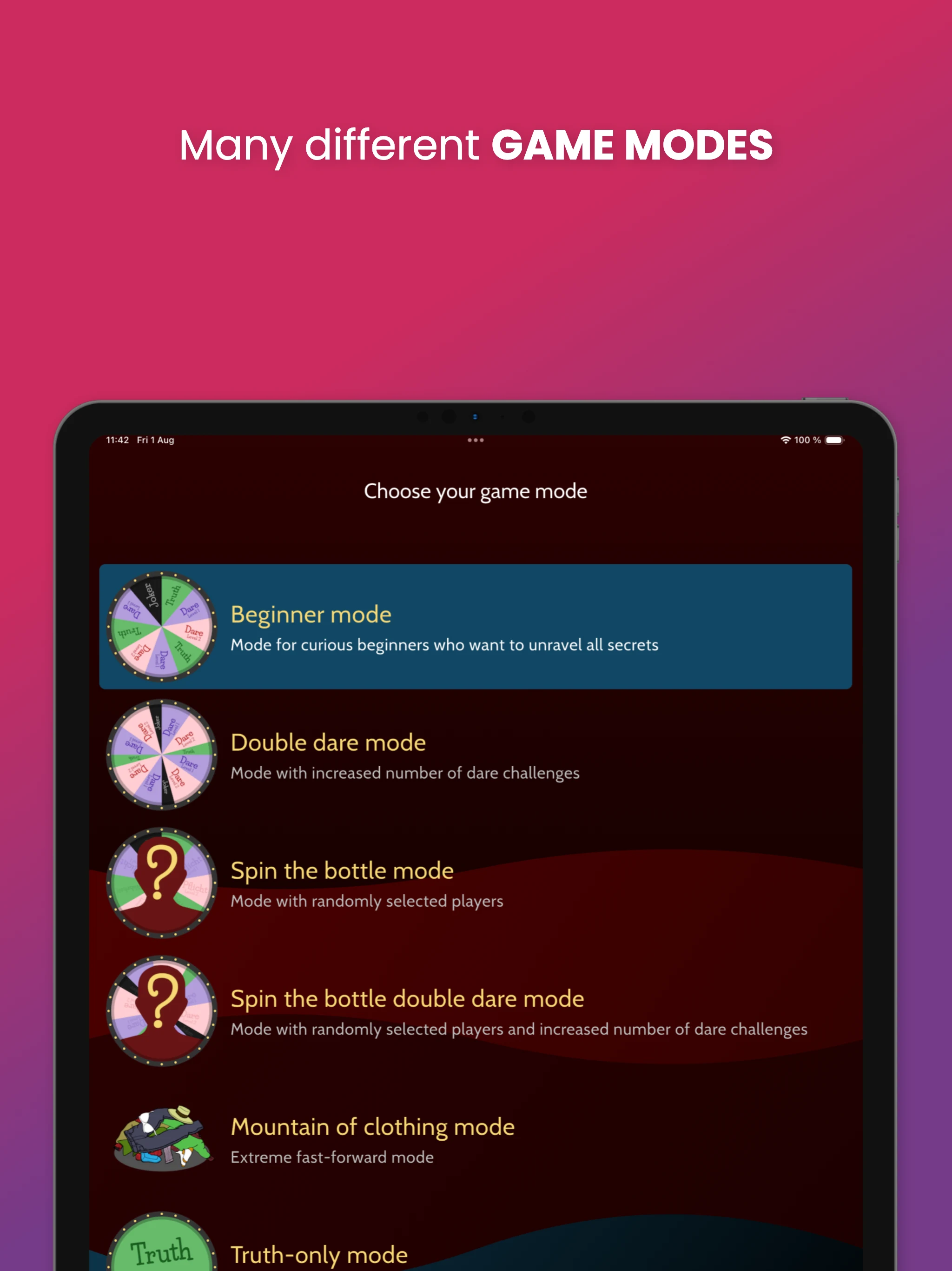 Truth or Dare Wheel screenshot